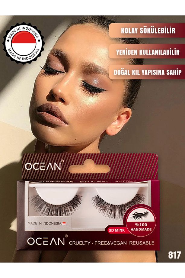 Doğal Takma Kirpik, Doğal Kıl Yapısı, Bütün Kirpik, Tekrar Uygulanabilir - 1