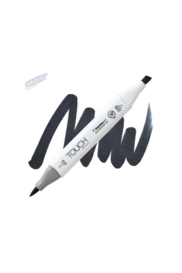 Touch Twın Brush Pen : Çift Taraflı Marker : 120 Black - 1