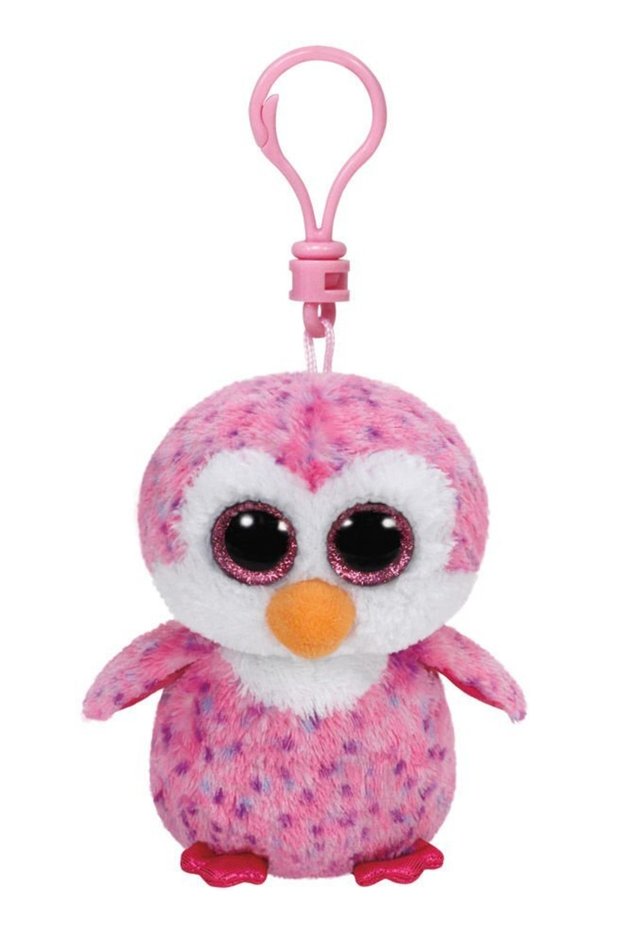 سلسلة مفاتيح من القطيفة من Ty Beanie Boo's Glider Penguin
