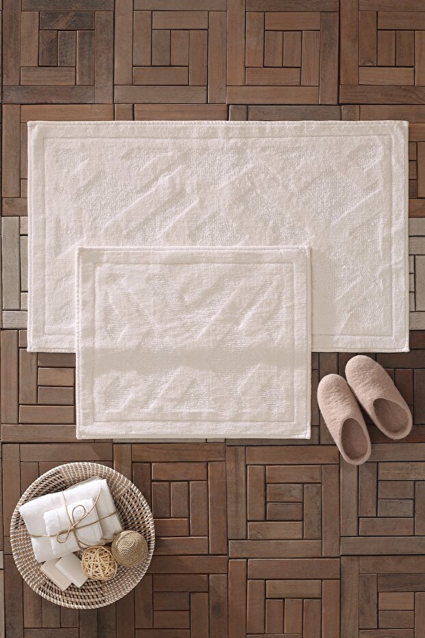 Milo Bath Mat Set - Ecru - 1