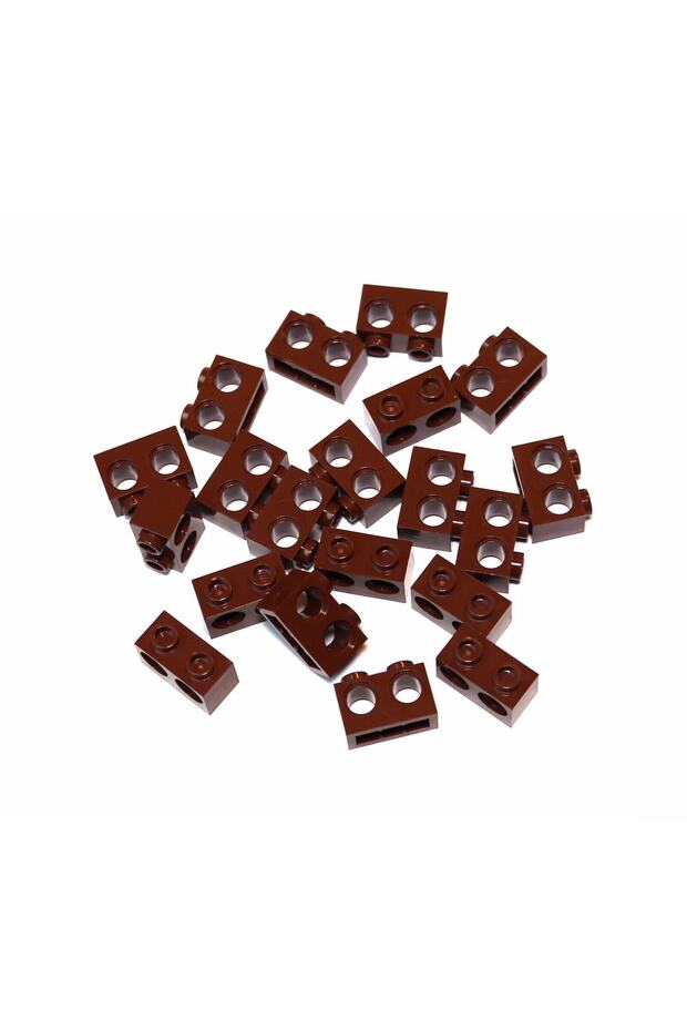 Original Accessory Moc Technic Brick 1 X 2 Pin Double Hole Brown Brick 6 Pieces Will Be Sent