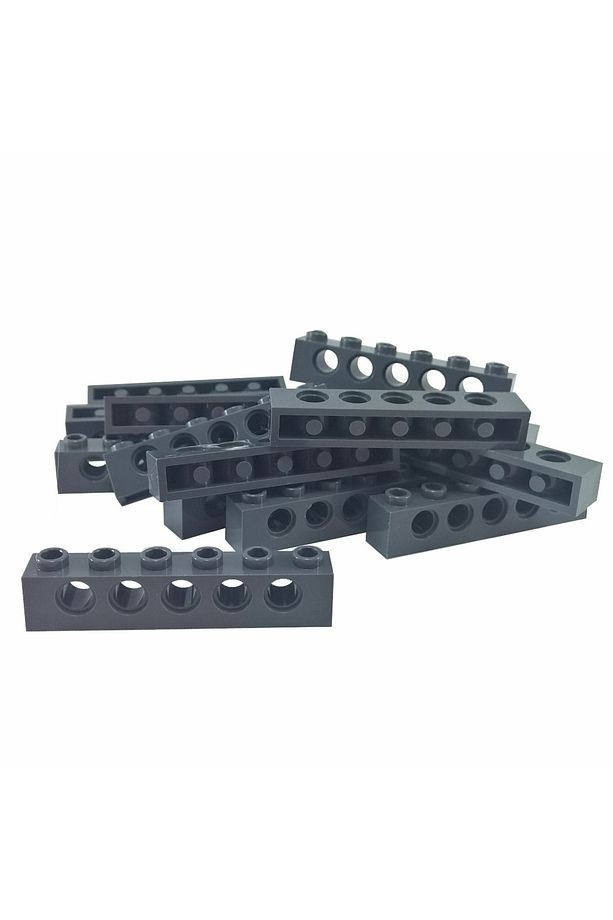 Aksesuar Moc Custom Technic Brick 1 X 6 Pin Delikli Koyu Gri Tuğla 4 Adet Gönderilecek - 1