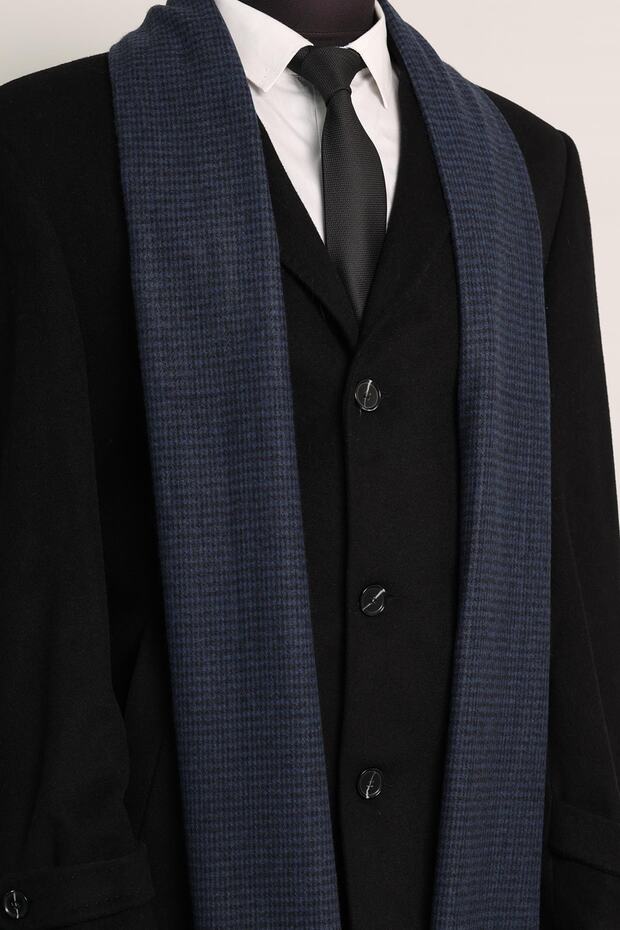 Eșarfă și Kaşkol cu model bleumarin - 1