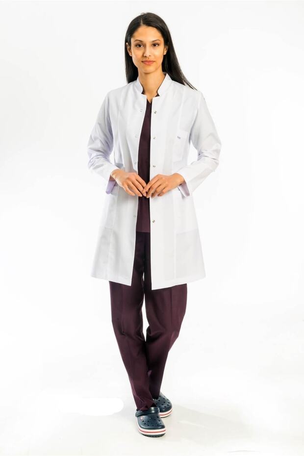 White Judge Collar Doctor Lab Pharmacist Nurse Dentist Teacher Apron