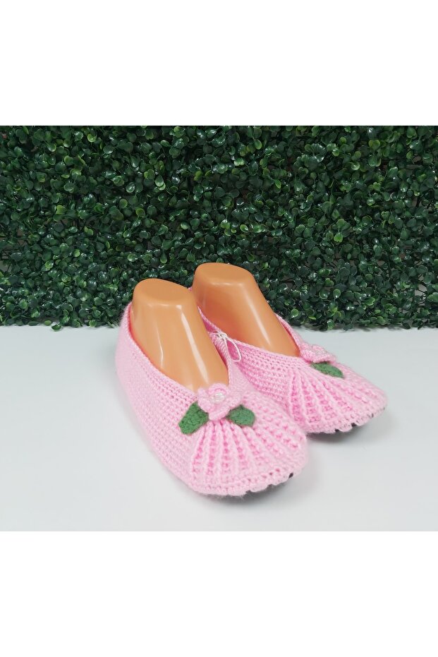 Keçe Tabanlı Örme Patik - 1