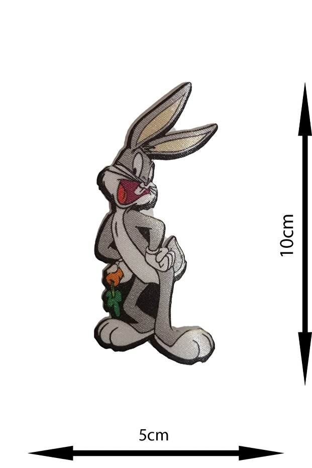 Iron-On Coat of Arms - Patch - Bugs Bunny Model (5cm X 10cm)