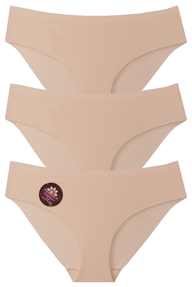 Medium High Waist Bato Polyester Laser Cut Panties 3-Pack W-2361 R5+9