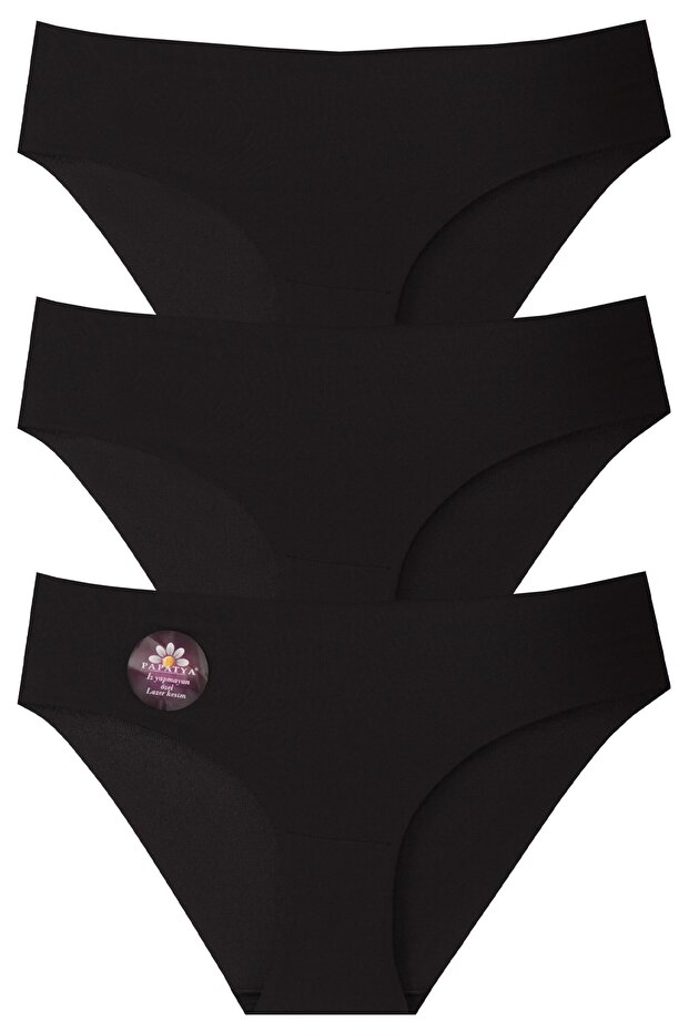 Medium High Waist Bato Polyester Laser Cut Panties 3-Pack W-2361 R5+7