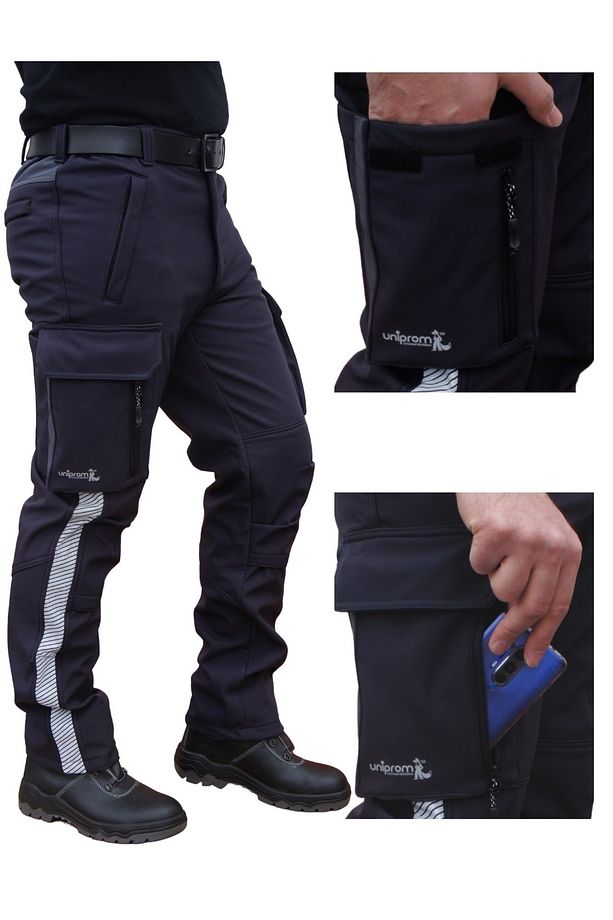 Softshell Pantolon Oslo Model Su Ve Rüzgar Geçirmez Siyah - 1