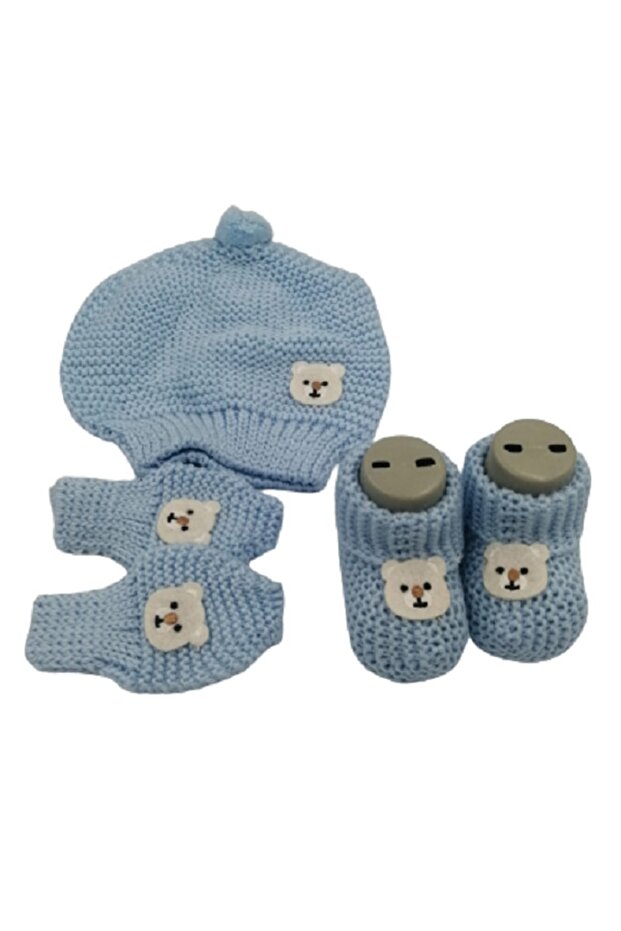 Bebe Eldiven Bere Patik 3 Lü Takım - 1