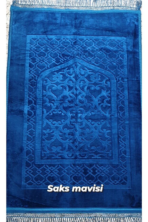 سجادة صلاة قطيفة منقوشة ذاتيًا - 1