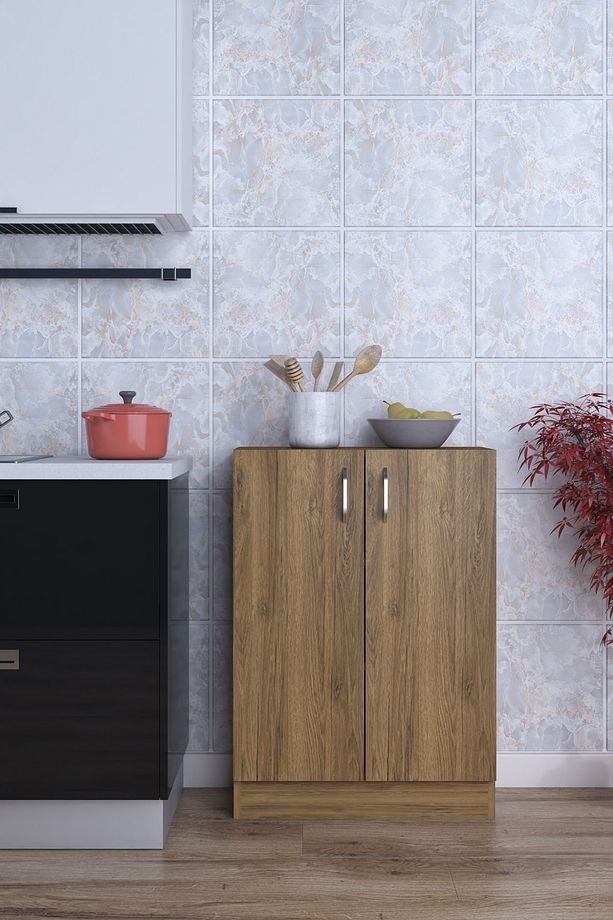 Rafineri Mokas Çok Amaçlı Dolap 2 Raflı Kapaklı Mutfak Balkon Banyo - 1