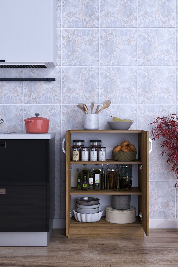 Rafineri Mokas Çok Amaçlı Dolap 2 Raflı Kapaklı Mutfak Balkon Banyo - 2