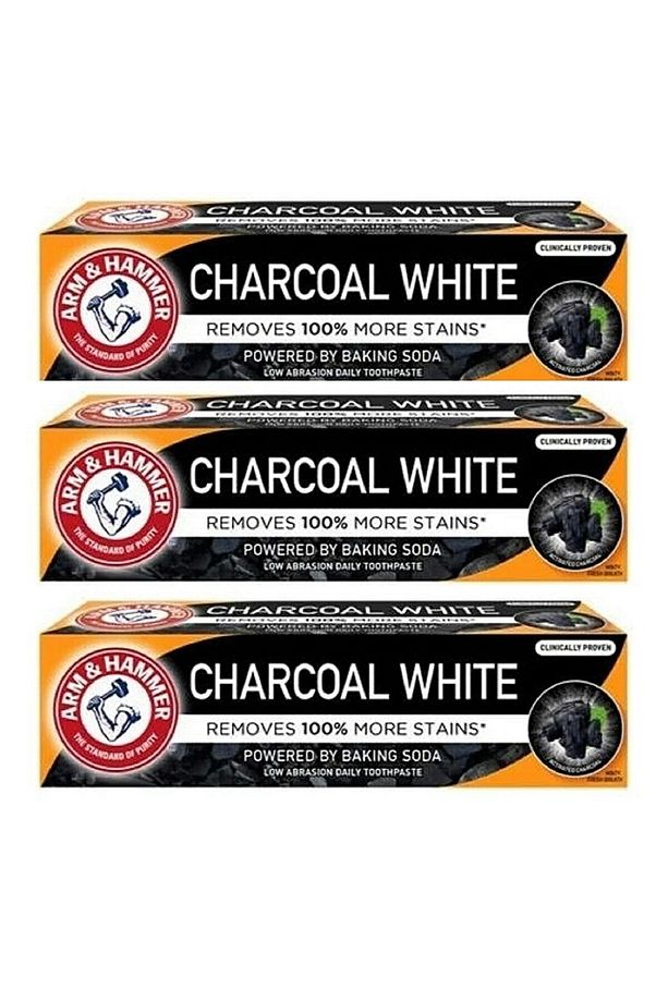 Arm &amp; Hammer Kömür Beyaz Charcoal White Diş Macunu 75 Ml X 3 Adet - 1