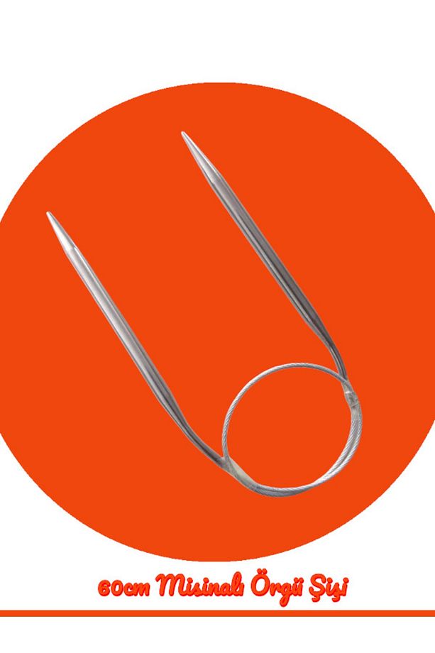 Çelik Telli Misinalı Örgü Şişi Seti 40 Cm-60 Cm Ve 100 Cm - 3