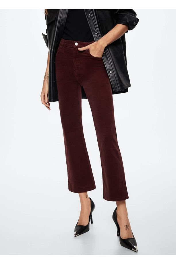 Fitilli Kadife Bootcut Pantolon - 1