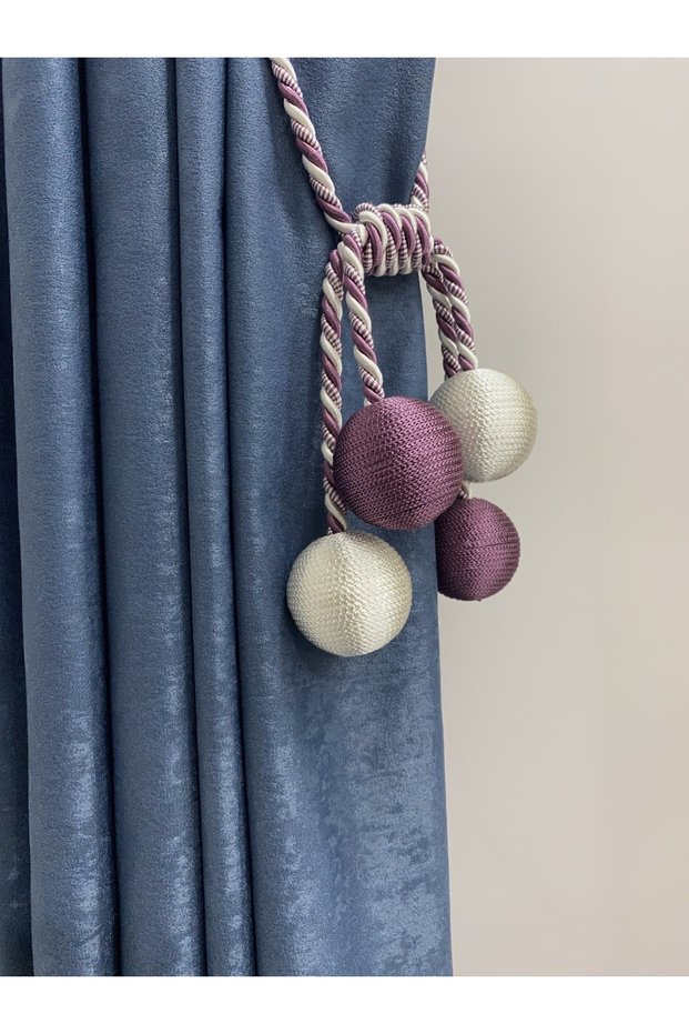 Modern Winding 4 Ball Braçol Cornice Tactical String Ceiling Curtain Accessory Plum&cream