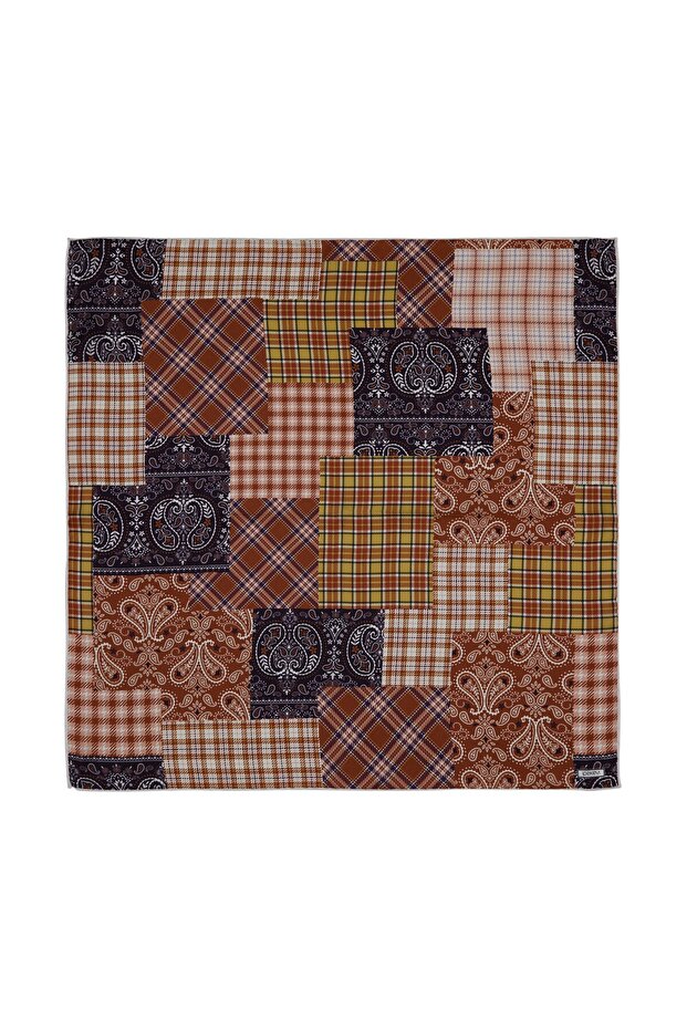 Patchwork Patterned Silk Handkerchief Model 22 - 1
