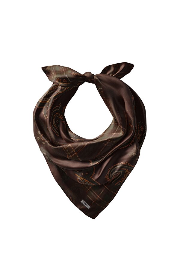 Patchwork Patterned Silk Handkerchief Model 04 - 2