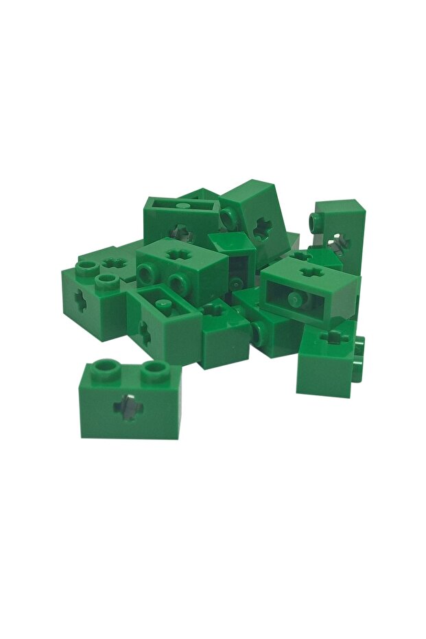 Original Accessory Moc Custom Technic Brick 1 X 2 Axle Hole Brick Green 8 Pieces to Be Sent
