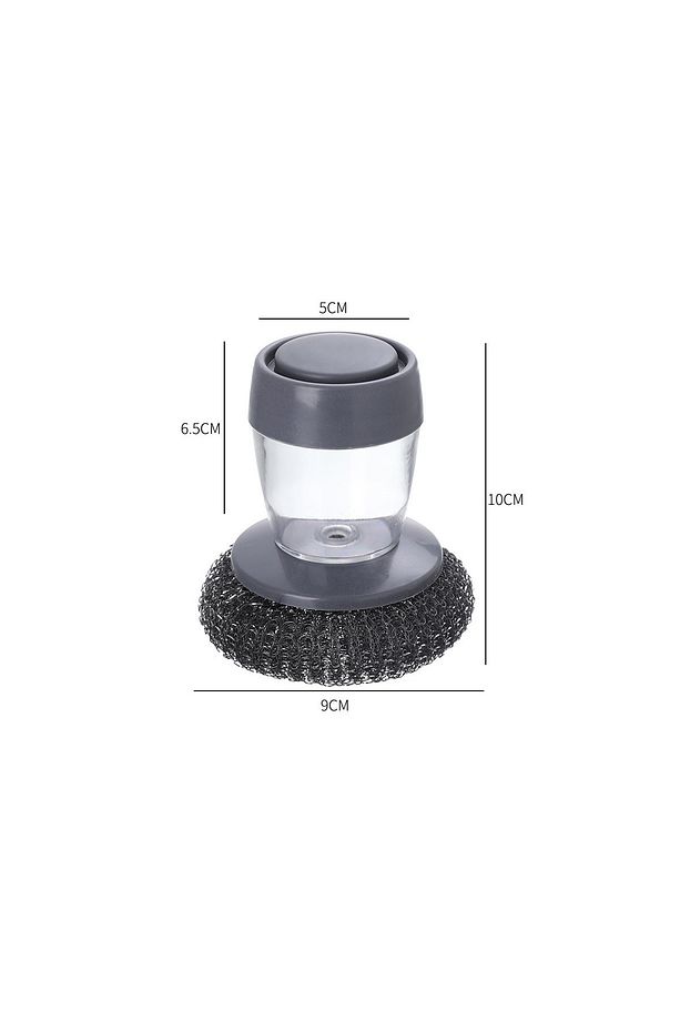Deterjan Hazneli Sihirli Bulaşık Teli Paslanmaz Inox Pratik Temizleme Teli Ve 1 Yedek Tel - 5