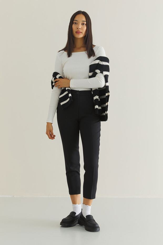 Balerin Yaka Uzun Kol Basıc Body - 4