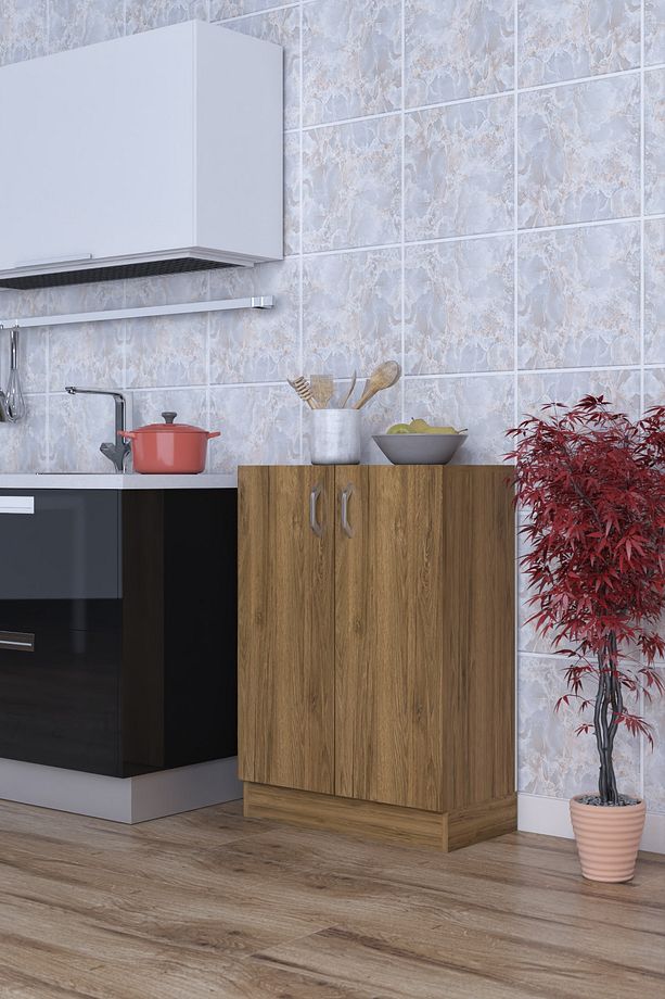 Rafineri Mokas Çok Amaçlı Dolap 2 Raflı Kapaklı Mutfak Balkon Banyo - 3