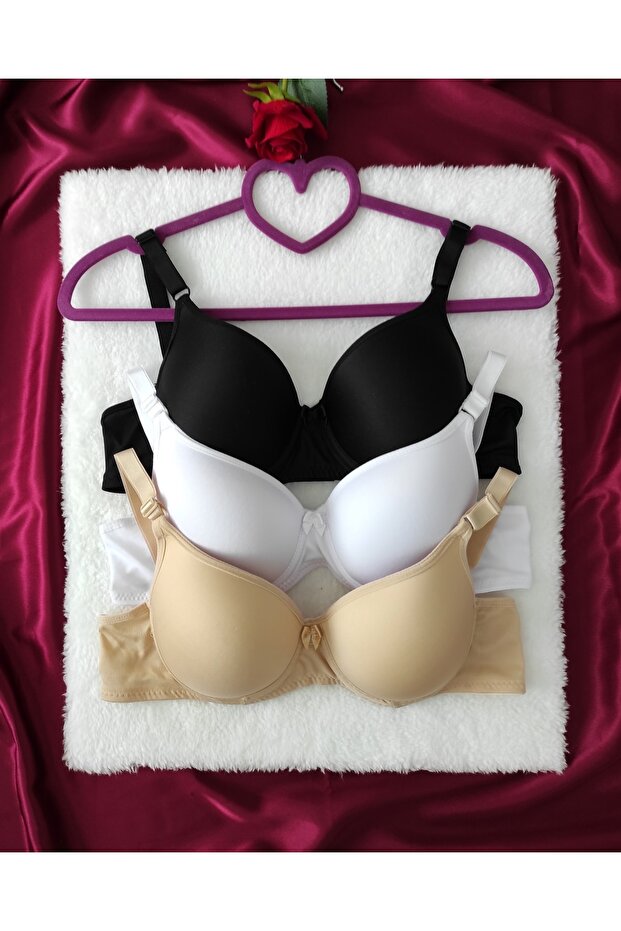 Women's Padded Underwire Daily 3-Piece Bra Set