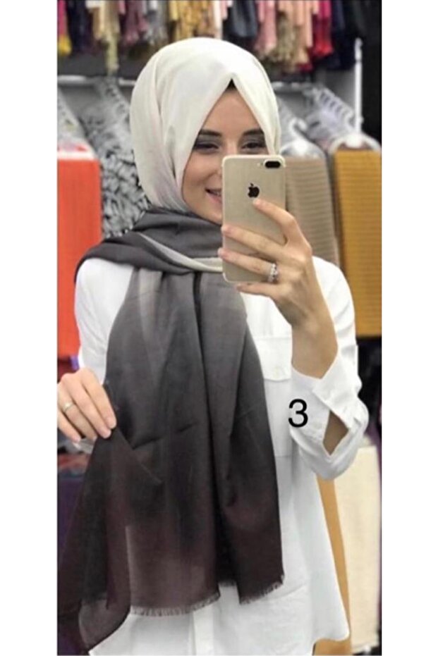 Muslin Polyester Shawl Gradient Model - 1