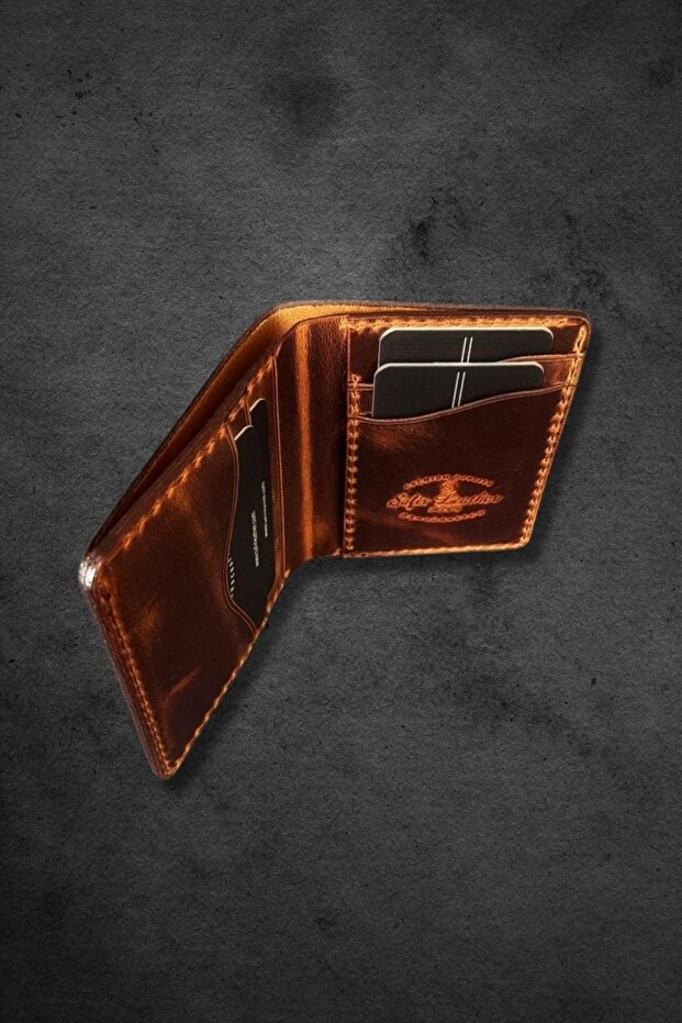 Özel Marron Effect Crazy Deri Cüzdan - 3