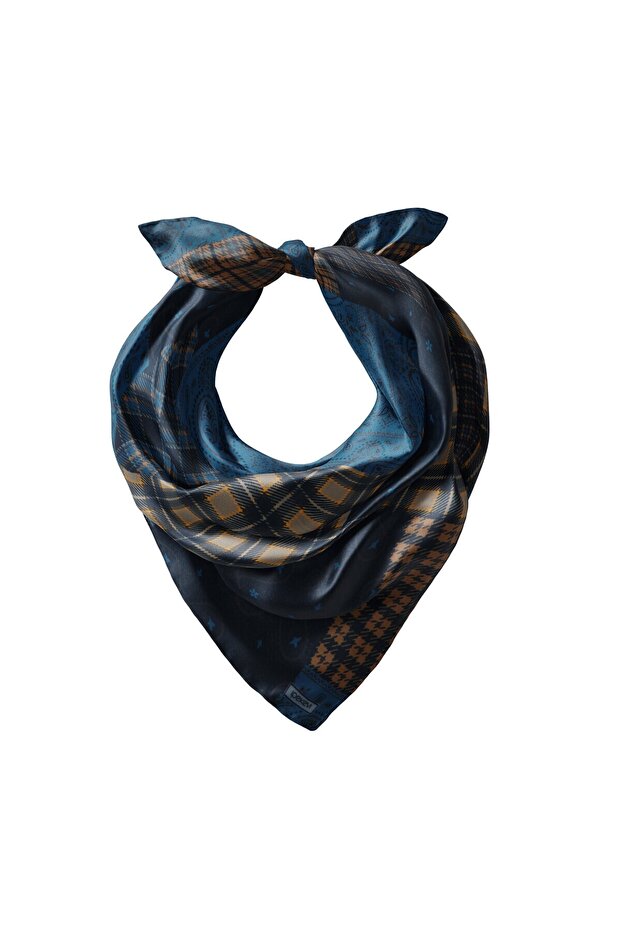 Patchwork Desenli Ipek Mendil Model 21 - 2