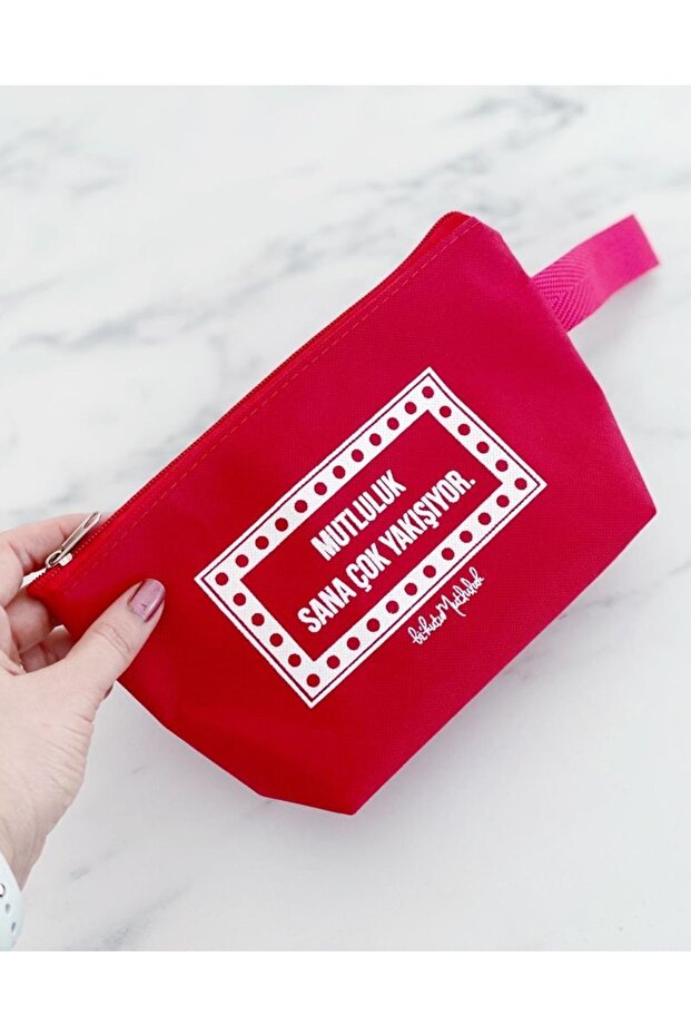 Red Happiness Approaches You Very Much Zipper Bag