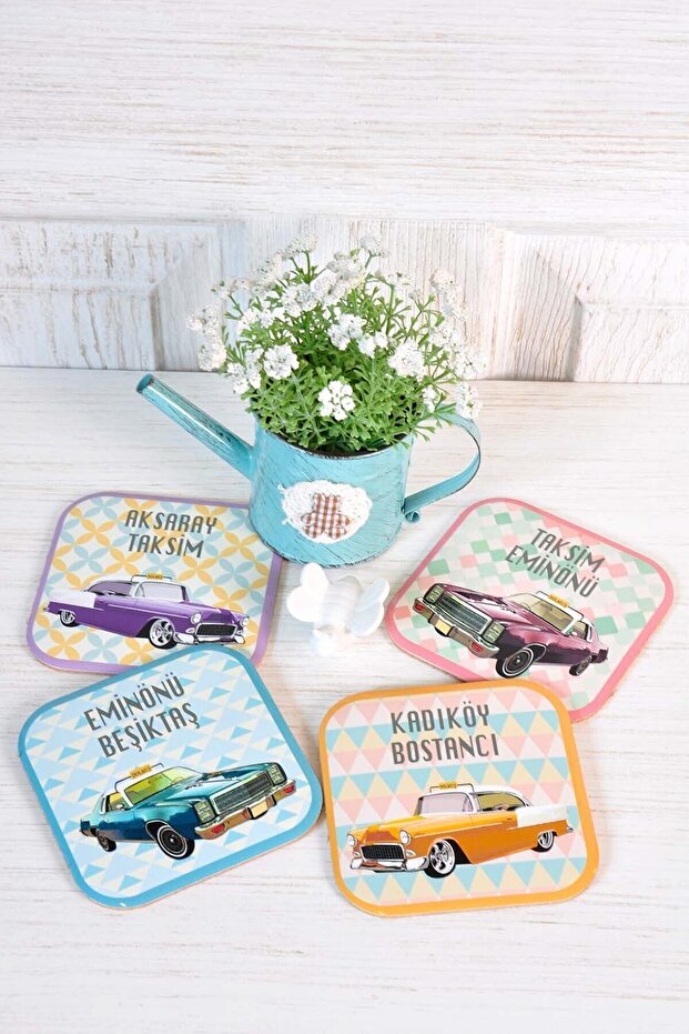 Mushroom Set of 4 Stuffed Coasters Brk005