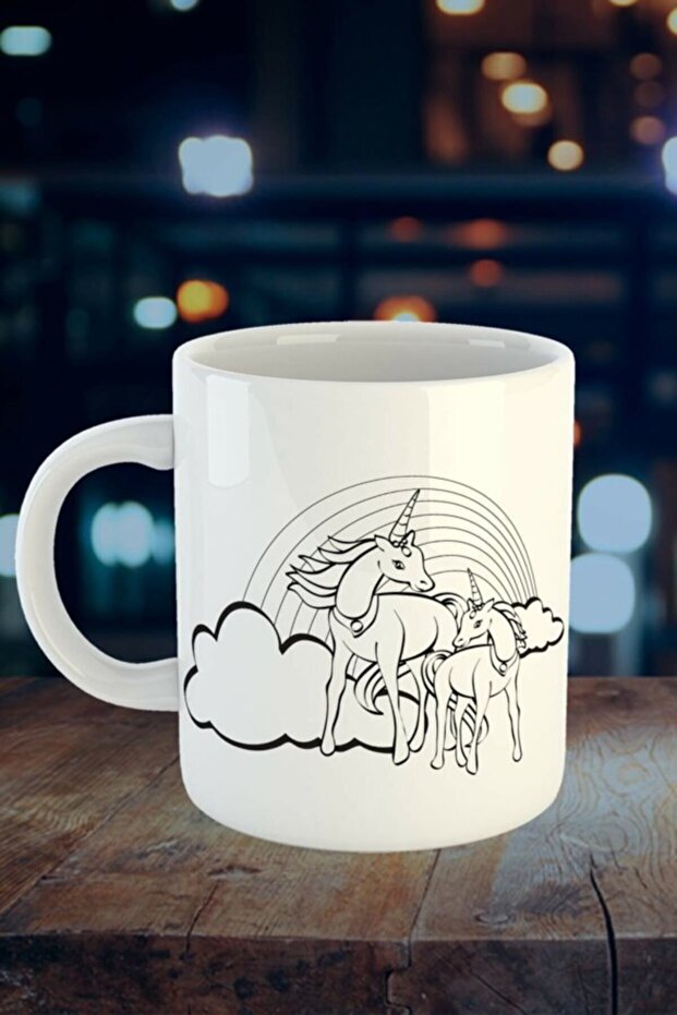 كوب مطبوع عليه وحيد القرن - 1