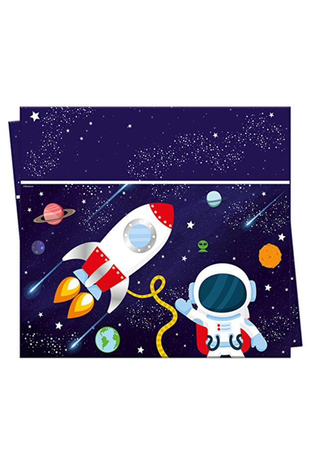 Space Party Birthday Tablecloth