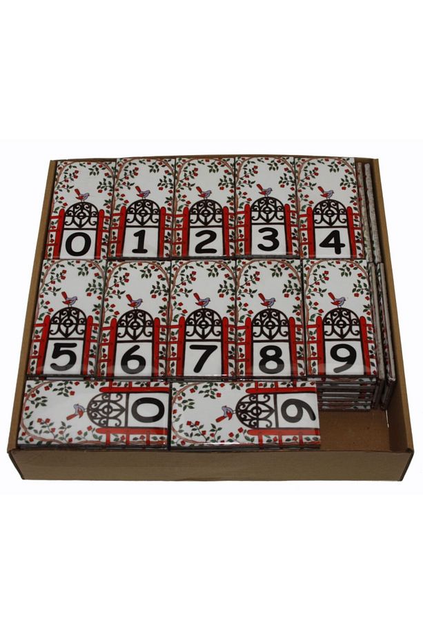 Seramik Kapı Numarası 5x10 Cm Dir. Kutu 100 Ad Dir. - 1