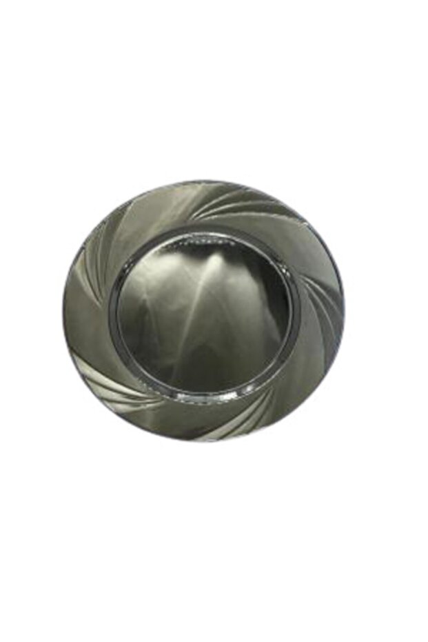 Dark Gray Plastic Plate Set of 6 17 cm