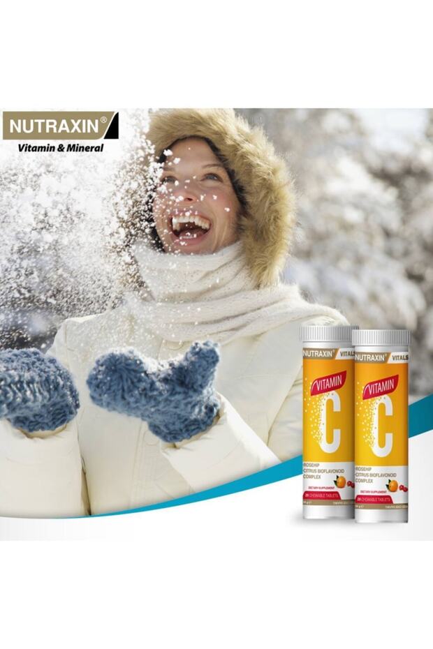 D3 Vitamin 120 Tablet Vitamin C 28 Çiğneme Tableti Hap Kutusu - 4