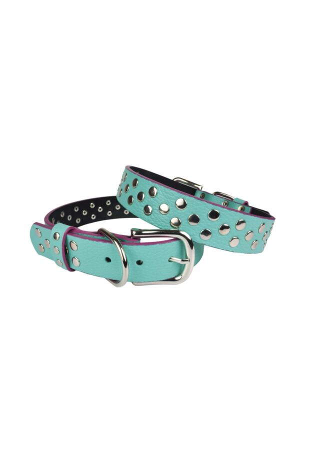 Atlanta Large Leather Dog Collar 55 Cm