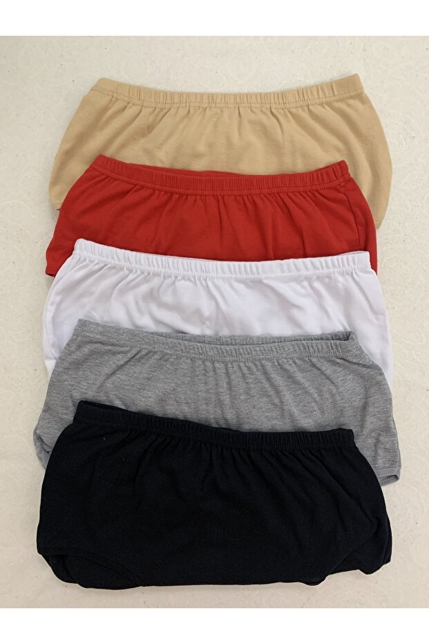 5-Piece Women's Colorful Elastic Bato Cotton Lycra Panties