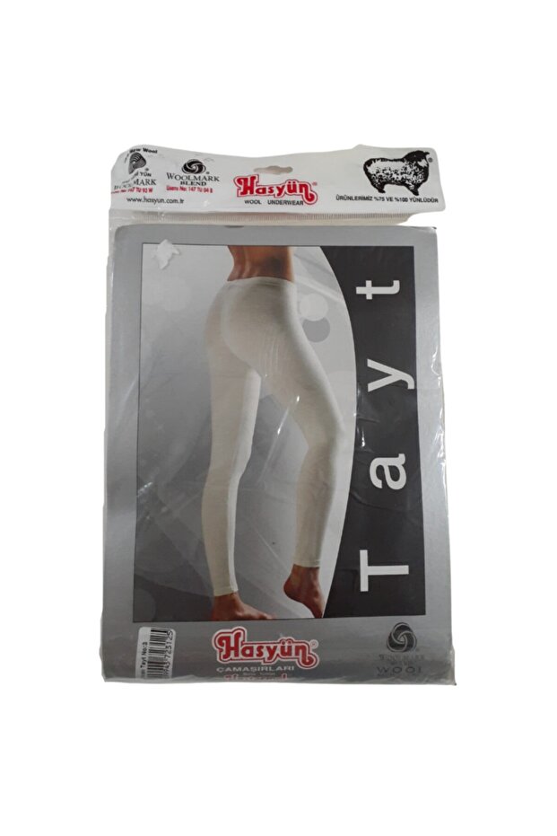 Women's Lycra Ecru Wool Tights 306