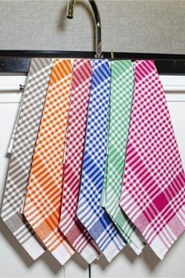 German Napkin 10 Pieces Natural Woven Fabric 50x70cm Red Color