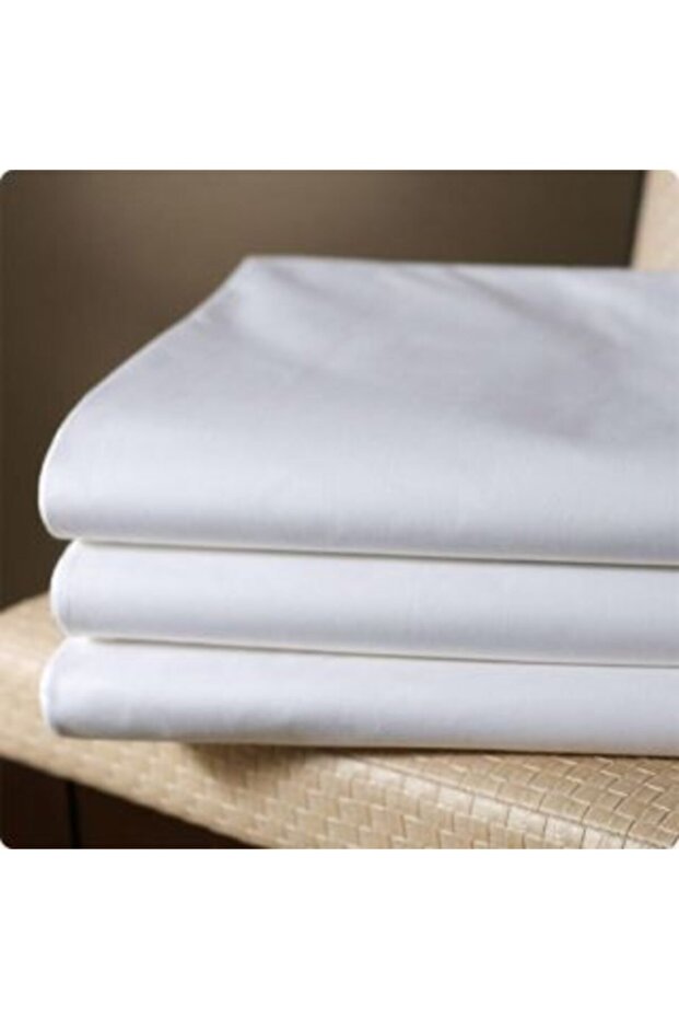 3 Pieces Cotton Zippered White Pillow Case