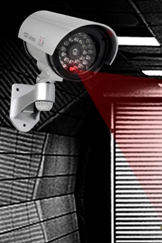 Gece Görüşlü Görünümlü Sahte Kamera Güvenlik Sistemleri Hırsız Caydırıcı Led Adm6567 - 2