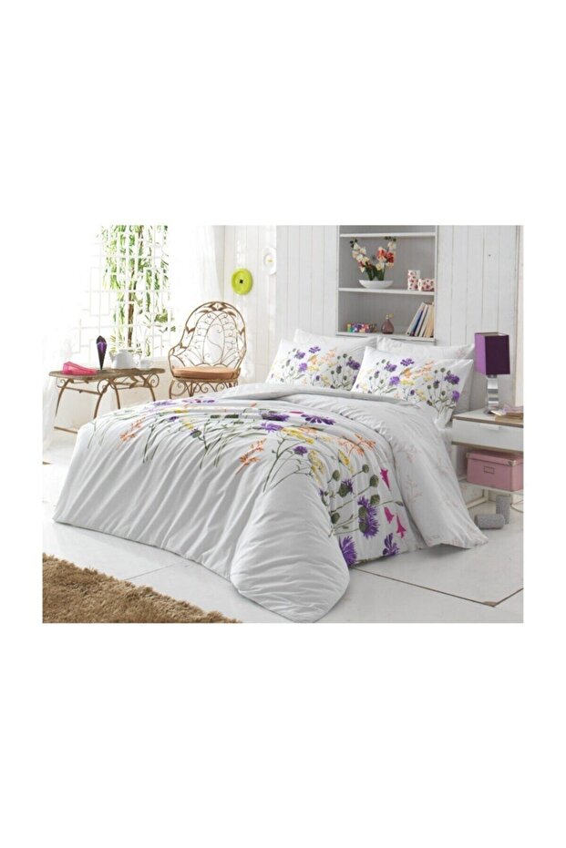 مجموعة غطاء لحاف Majolı Daffodil Lilac Double Ranforce