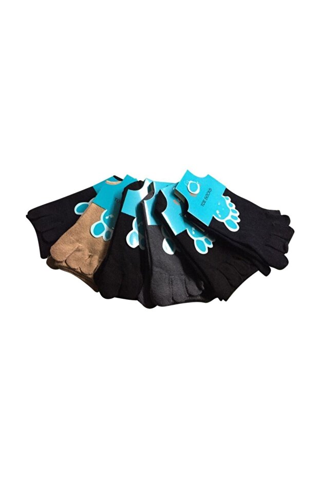 6-Piece Cotton Toe Socks - 2