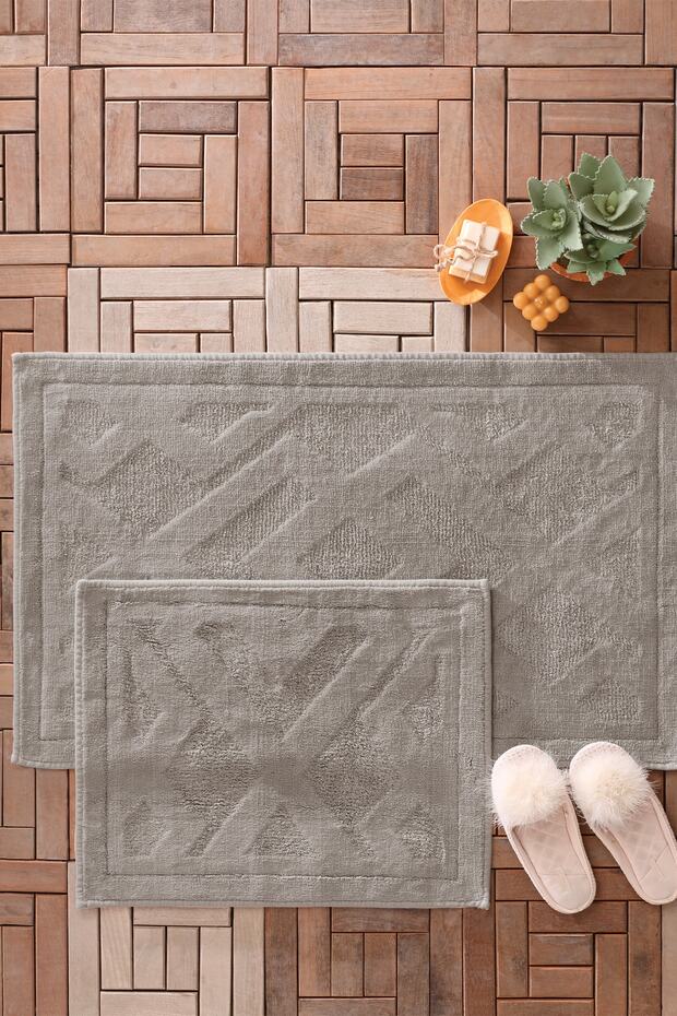 Milo Bath Mat Set - Gray - 1