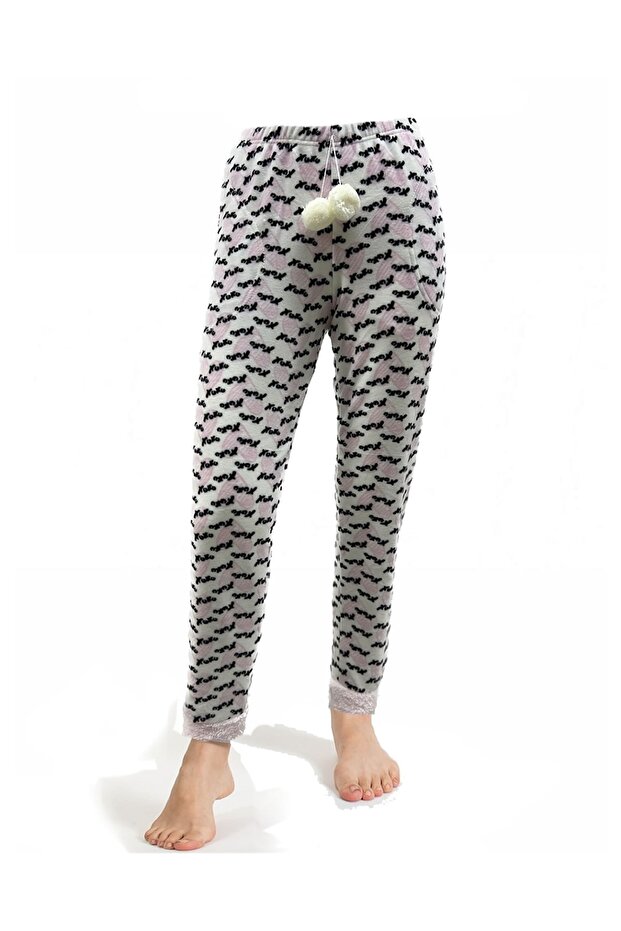 Women's Fleece Winter Pajamas with Bottom Pockets