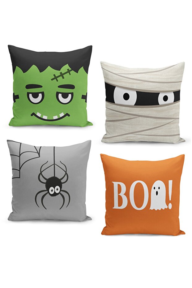 4-Piece Throw Pillow Cover Set Kids Baby Room Digital Printed
