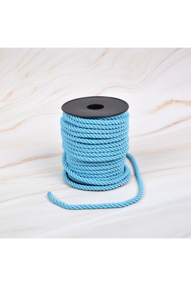 Twisted Cord 50 Meters Rope Rope 6mm Color Turquoise Color